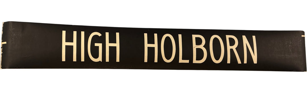 Vintage "High Holborn" Bus Destination Roll 'Section' (L) - Think Vintage