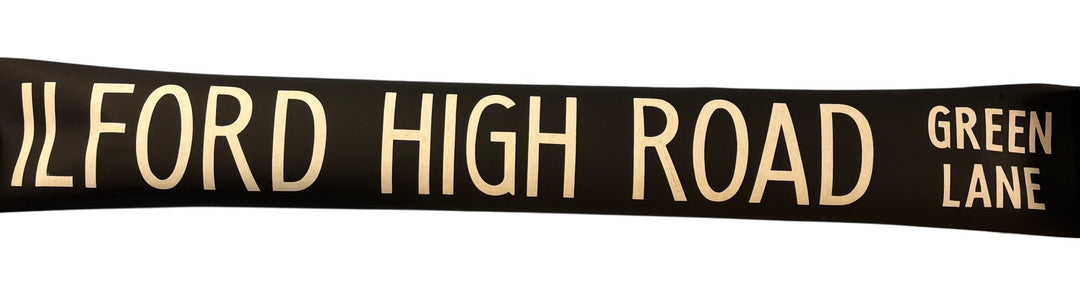 Vintage "Ilford High Road-Green Lane" Bus Destination Roll 'Section' (L) - Think Vintage