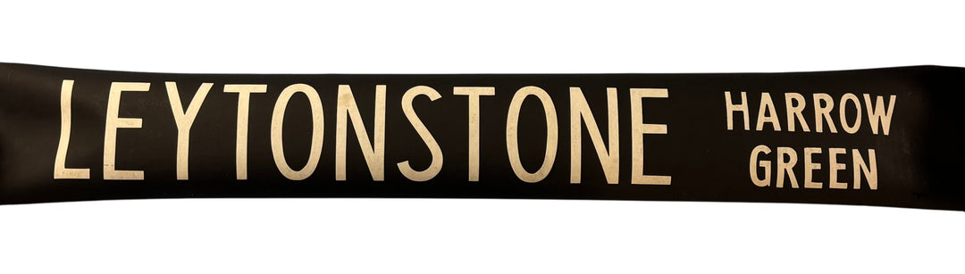 Vintage "Leytonstone-Harrow Green" Bus Destination Roll 'Section' (L) - Think Vintage