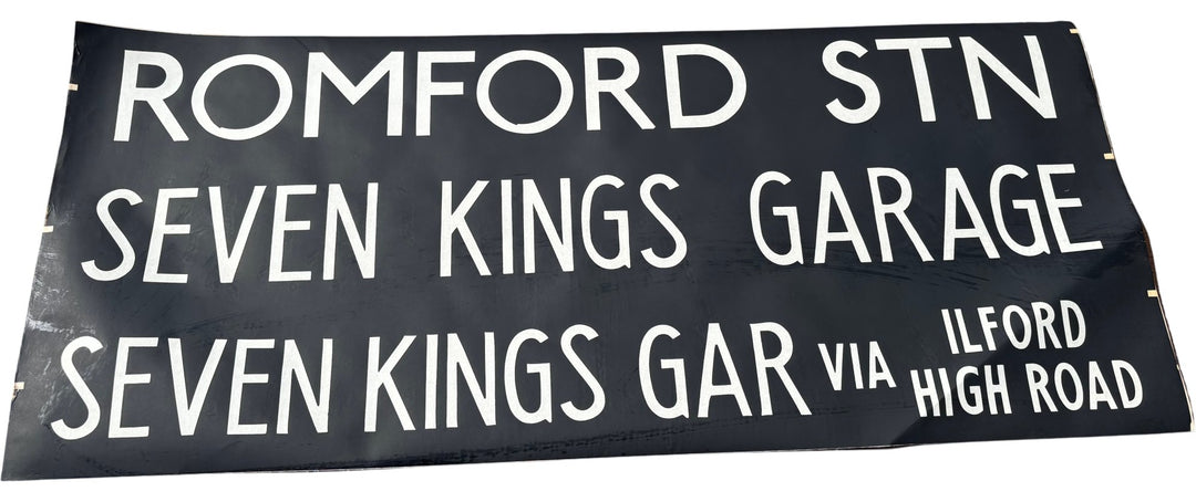 Vintage "Romford Station/Seven Kng/Grg" Bus Destination Roll 'Section' (L) - Think Vintage