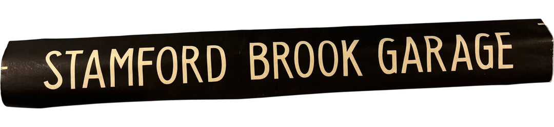 Vintage "Stamford Brook Garage" Bus Destination Roll 'Section' (L) - Think Vintage