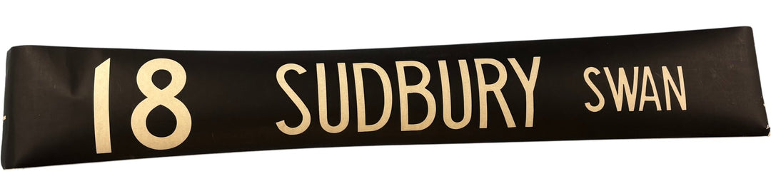 Vintage "Sudbury Swan" Bus Destination Roll 'Section' (L) - Think Vintage