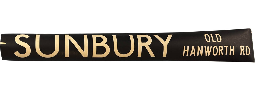 Vintage "Sunbury - Old Hanworth Rd"- Bus Destination Roll 'Section' (S) - Think Vintage