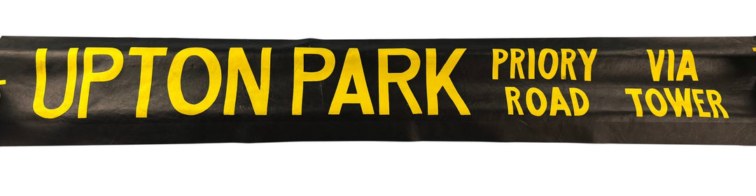Vintage "Upton Park Priory Road" Bus Destination Roll 'Section' (L) - Think Vintage