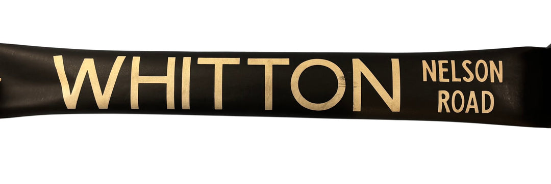 Vintage "Whitton-Nelson Road" Bus Destination Roll 'Section' (L) - Think Vintage