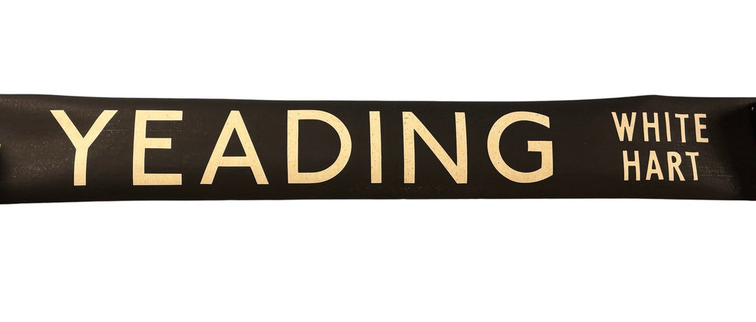 Vintage "Yeading White Hart" Bus Destination Roll 'Section' (L) - Think Vintage