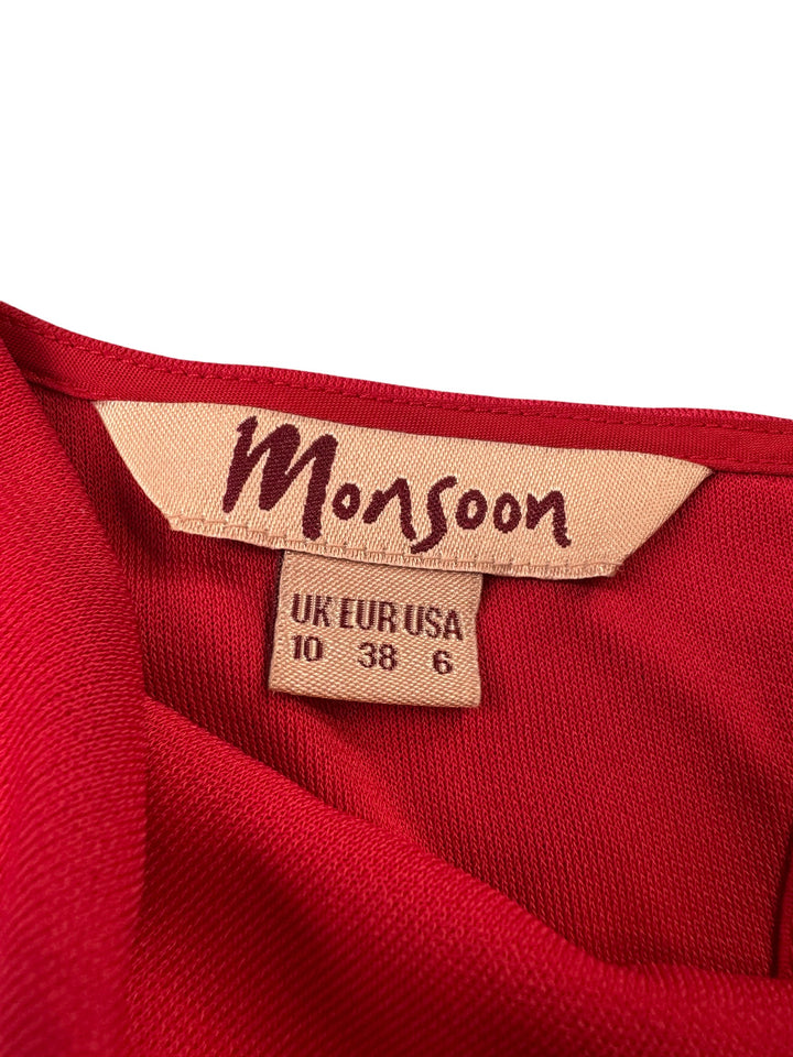 Monsoon Red Sleeveless Dress - XS - Think Vintage