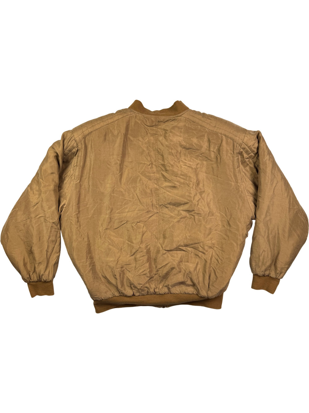 Yong Fu Brown Bomber Jacket - L - Think Vintage