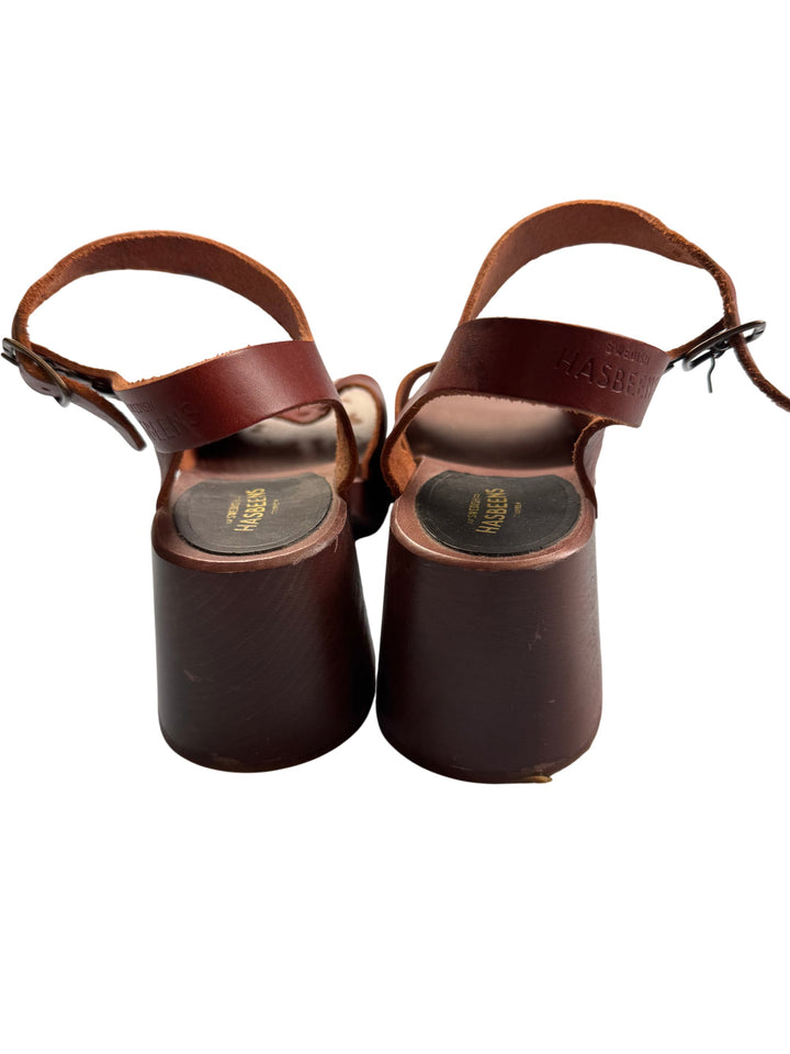 Swedish Hasbeens Leather Sandals - UK 4 - Think Vintage