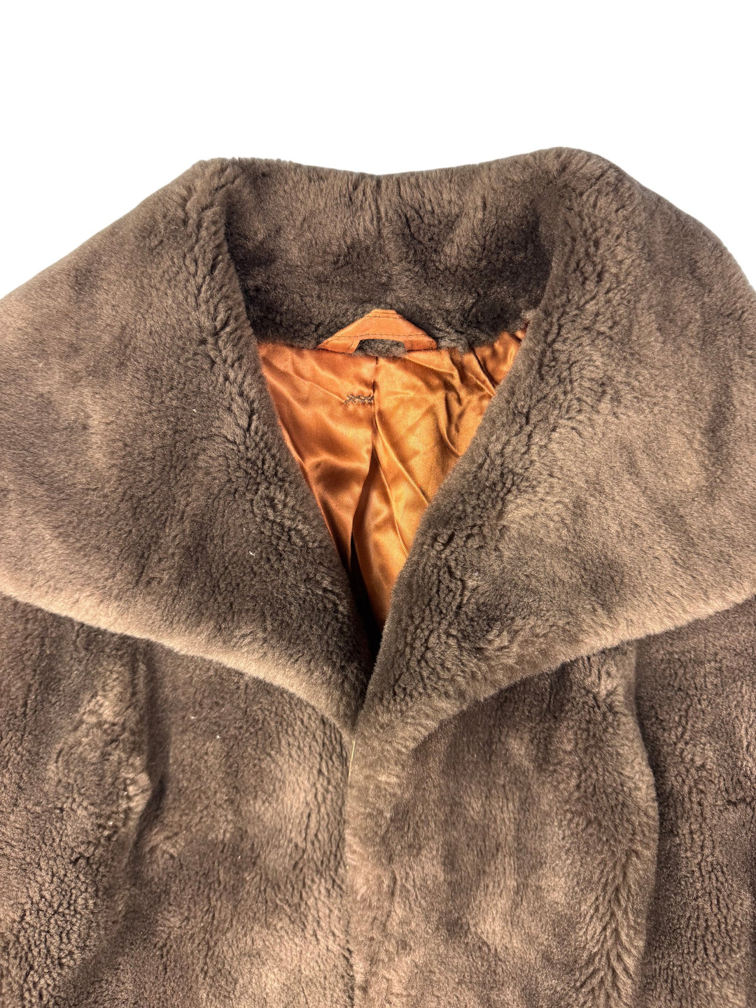 Astraka Brown Faux Fur Coat- M - Think Vintage