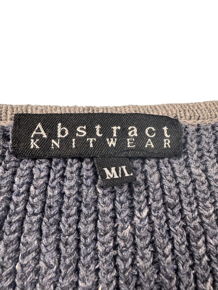 Abstract Knitwear Sleeveless Vest - Think Vintage