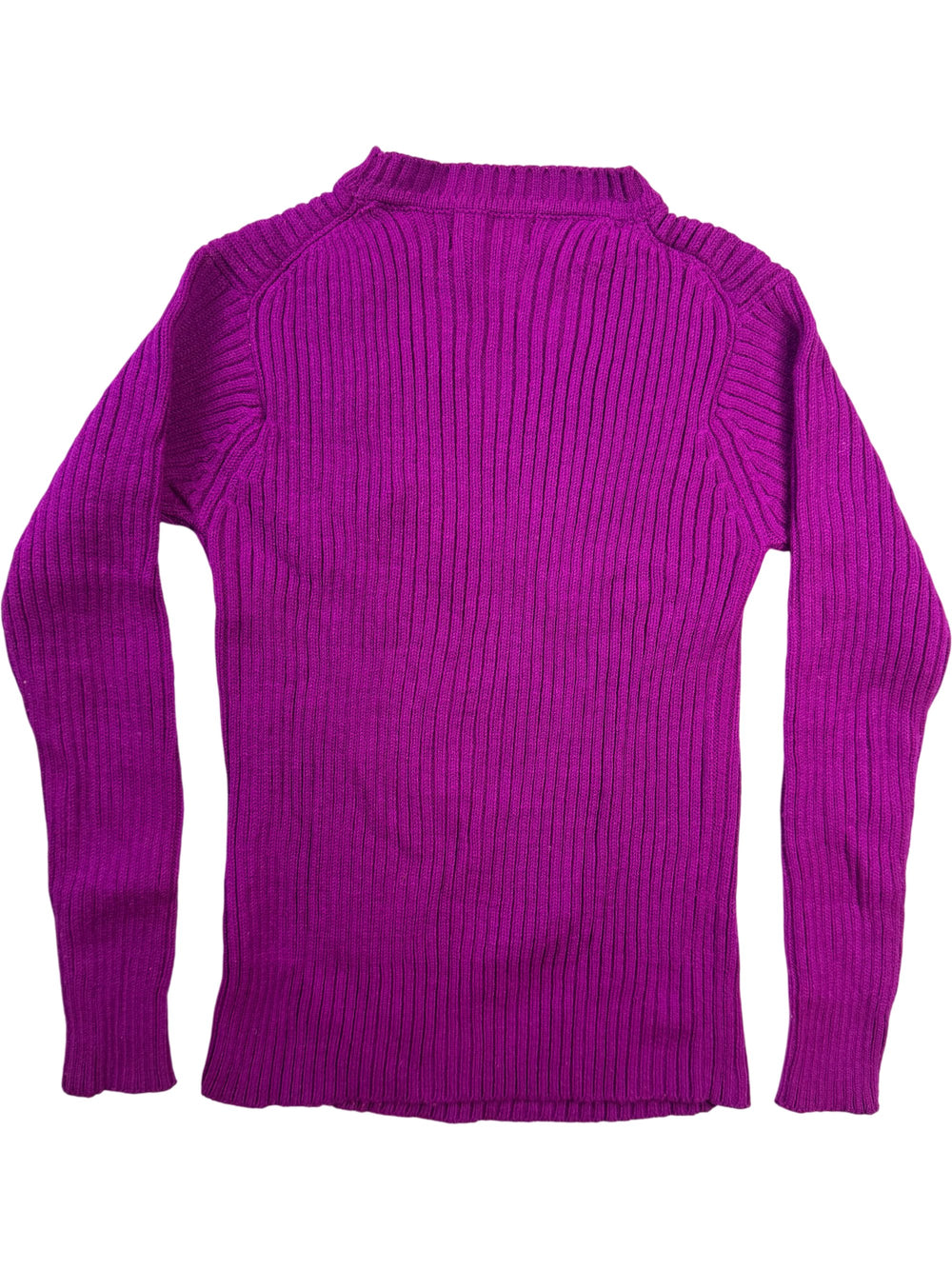 Benjamin Purple Ribbed Sweater - XS - Think Vintage