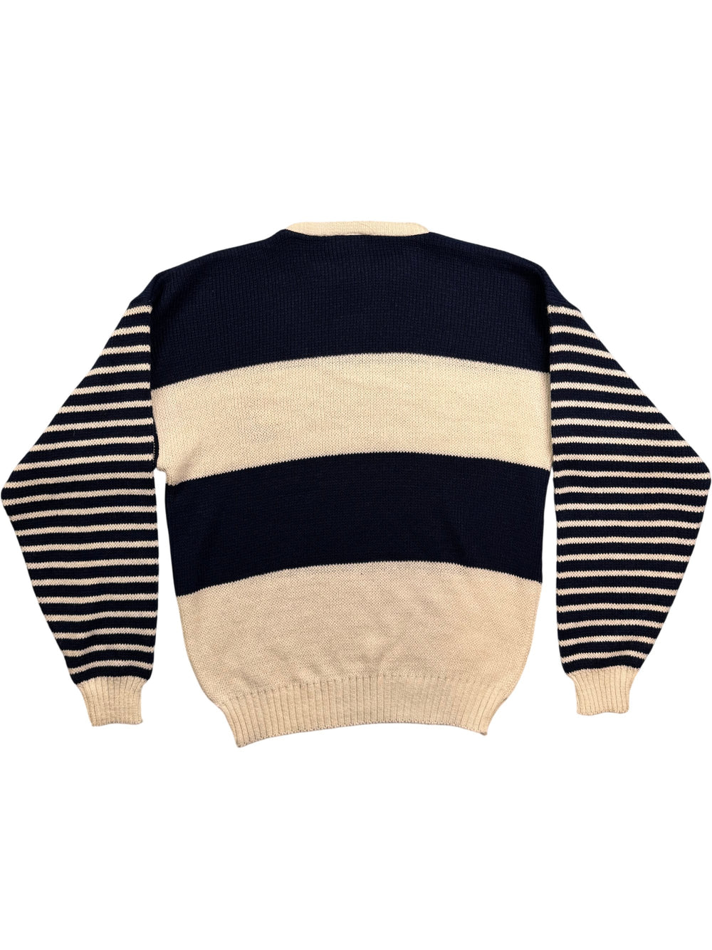 Rich Boy Dangerous Sports Striped Sweater - L - Think Vintage