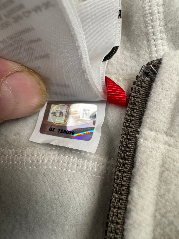 North Face Beige Hooded Activewear Hoodie - S - Think Vintage