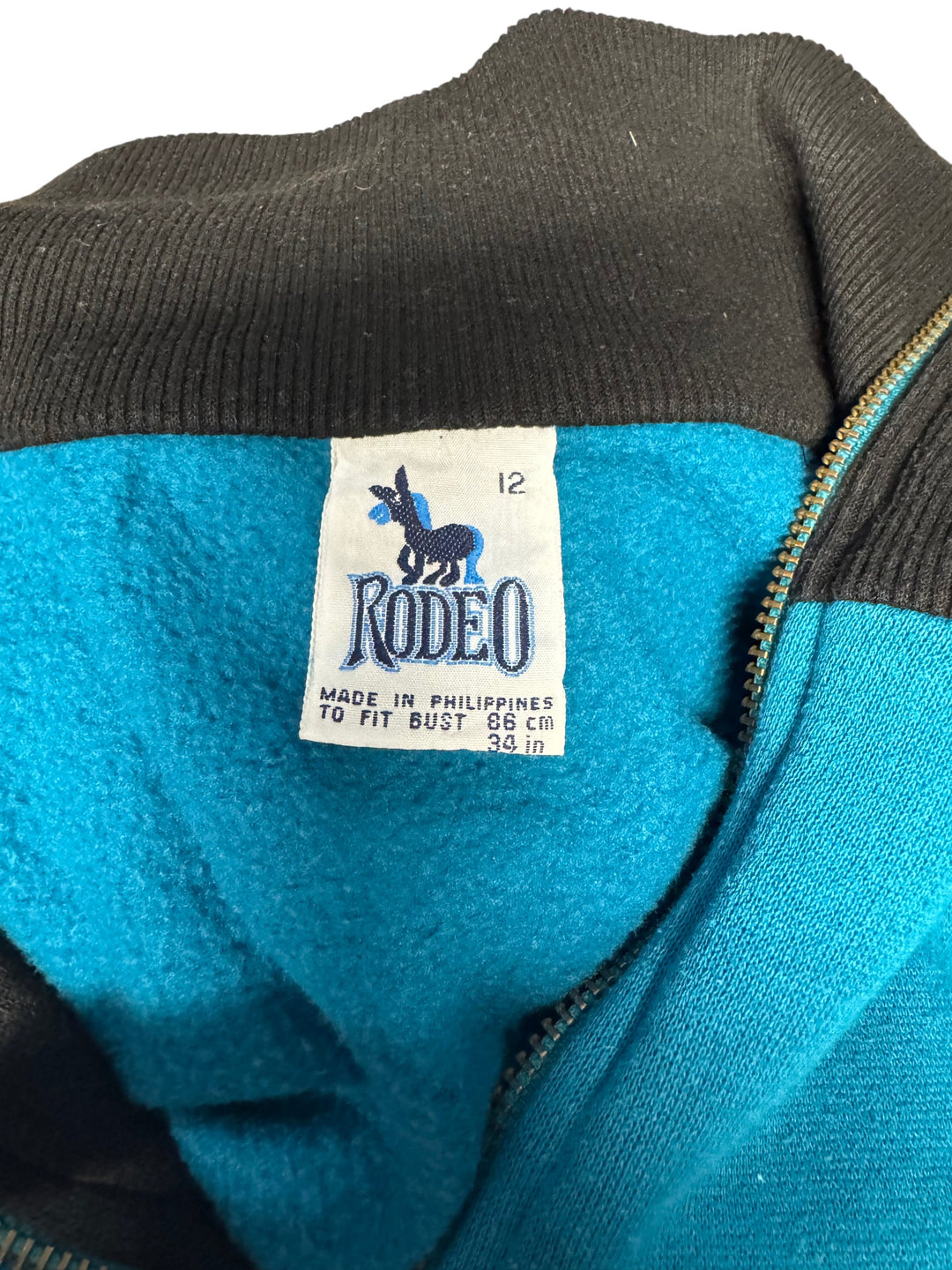Rodeo Multicolor Half-Zip Sweatshirt - Think Vintage