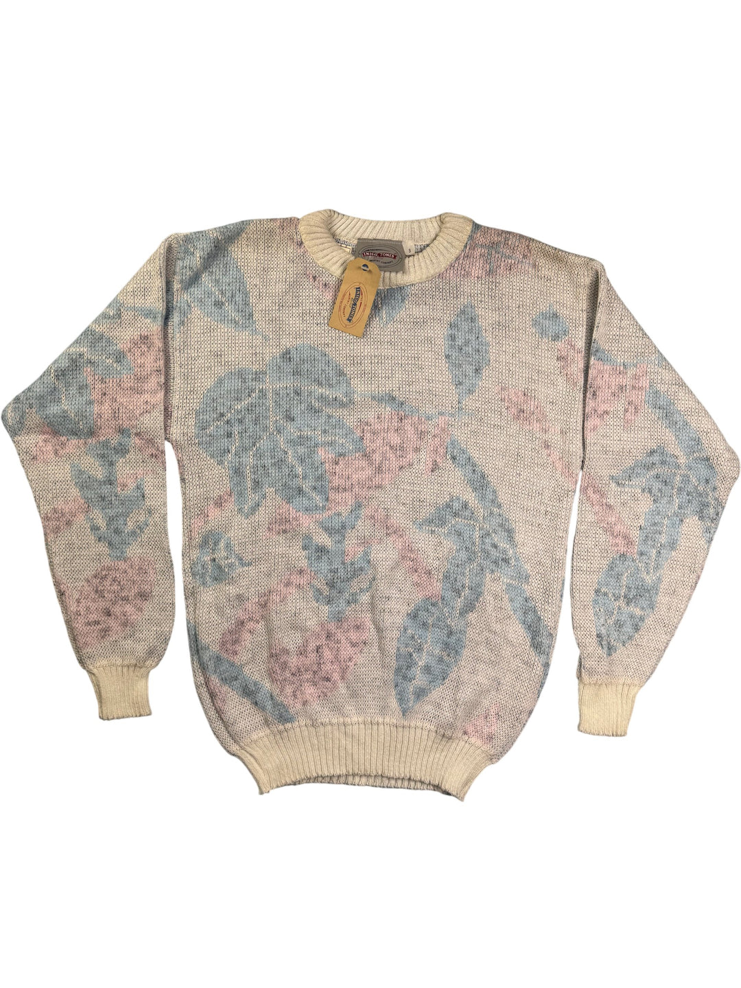 Inigo Jones Pastel Floral Knit Sweater - L - Think Vintage