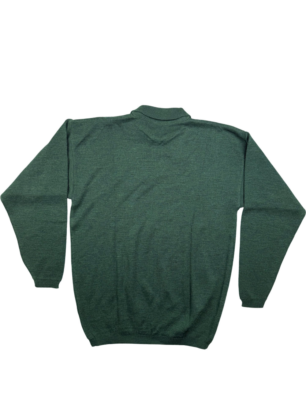 Green Knit Long Sleeved Sweater - L - Think Vintage
