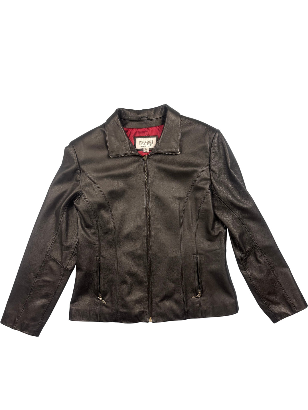 Wilsons Leather Black Jacket - M - Think Vintage