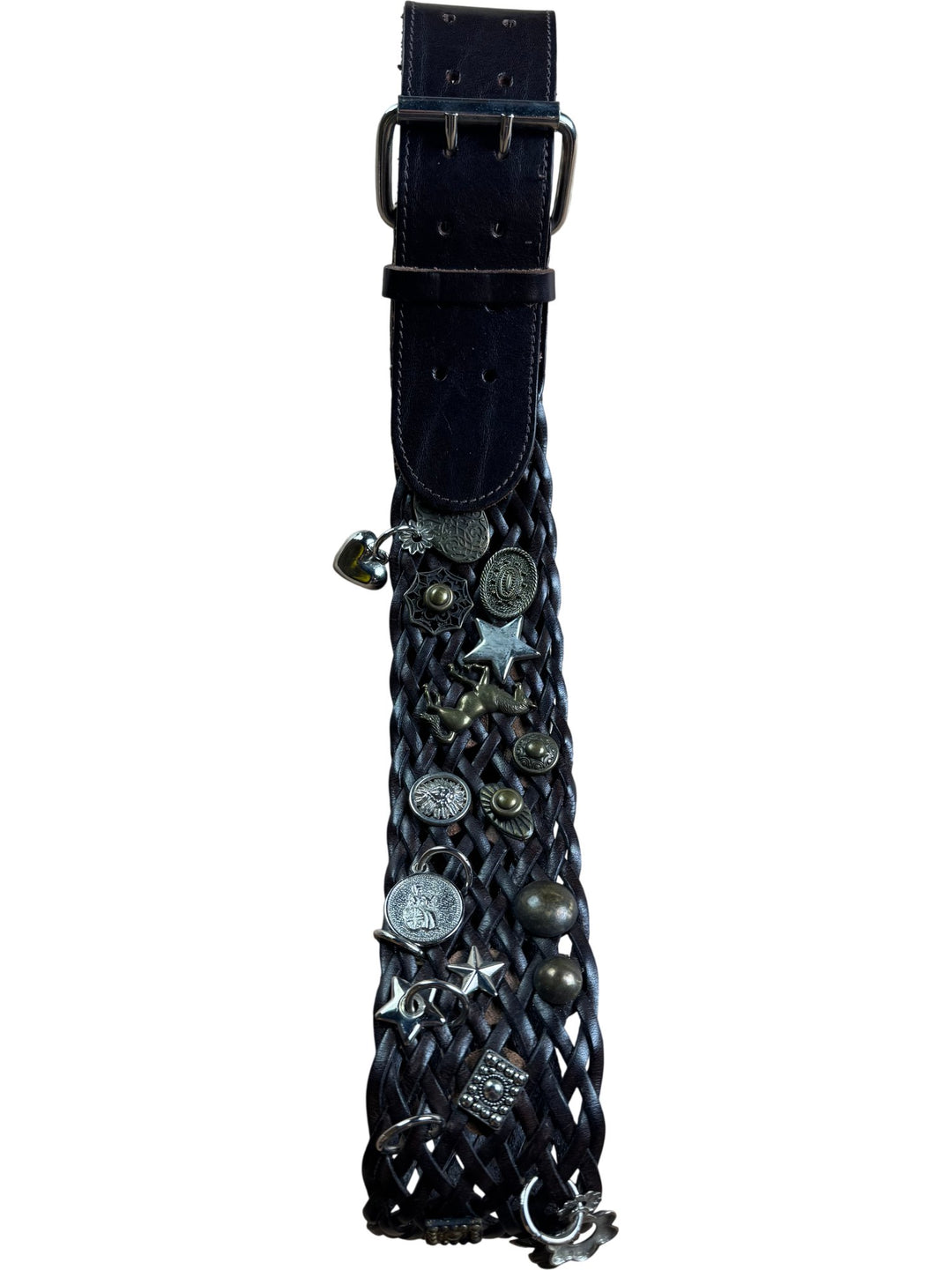 Orca Black Braided Leather Belt - W34-40