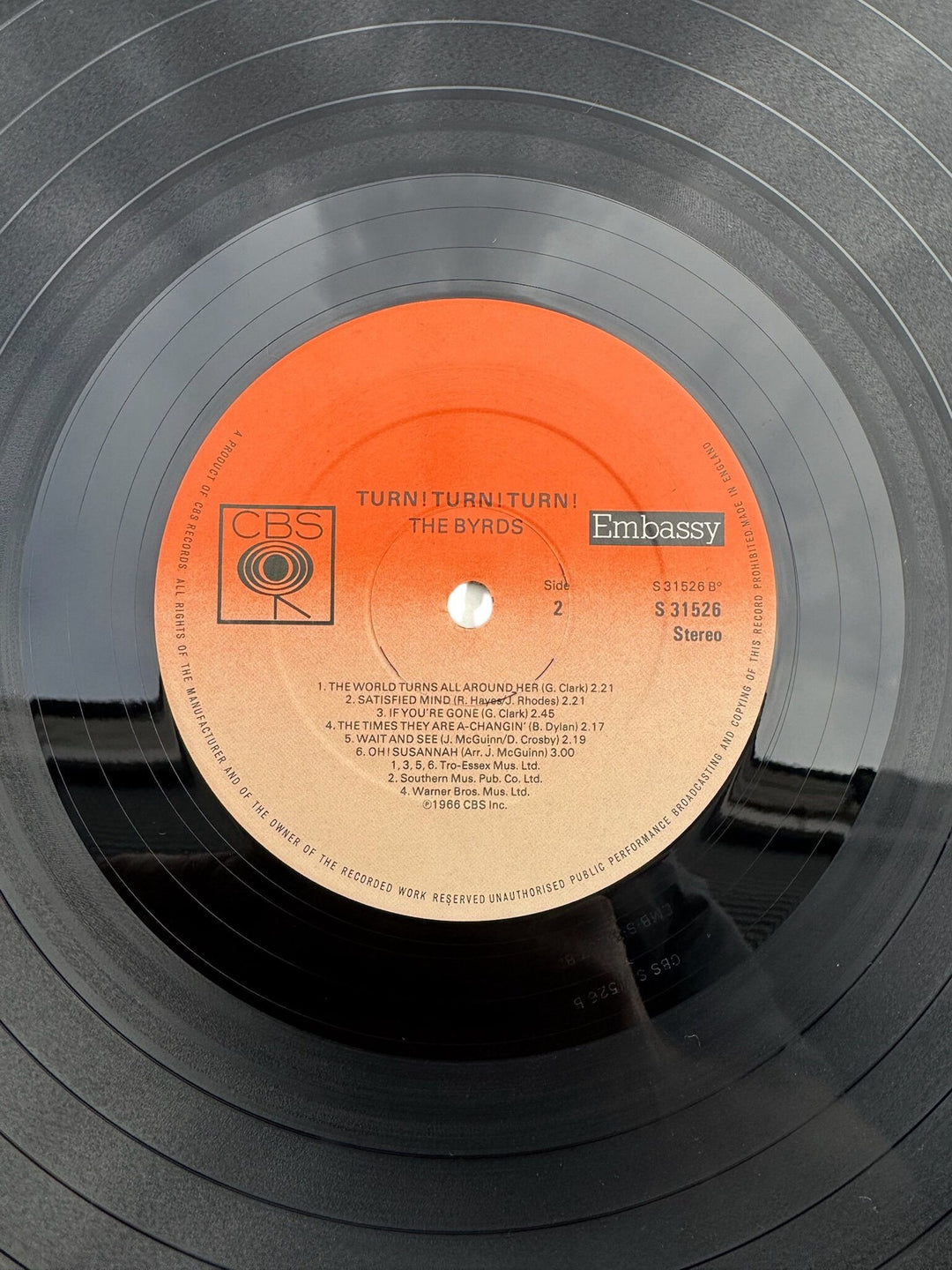 The Byrds Turn! Turn! Turn! Vinyl Record- Very Good