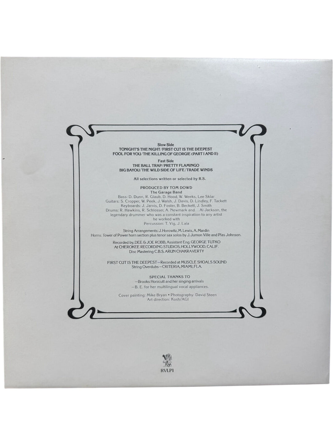 Rod Stewart A Night On The Town Vinyl - Very Good