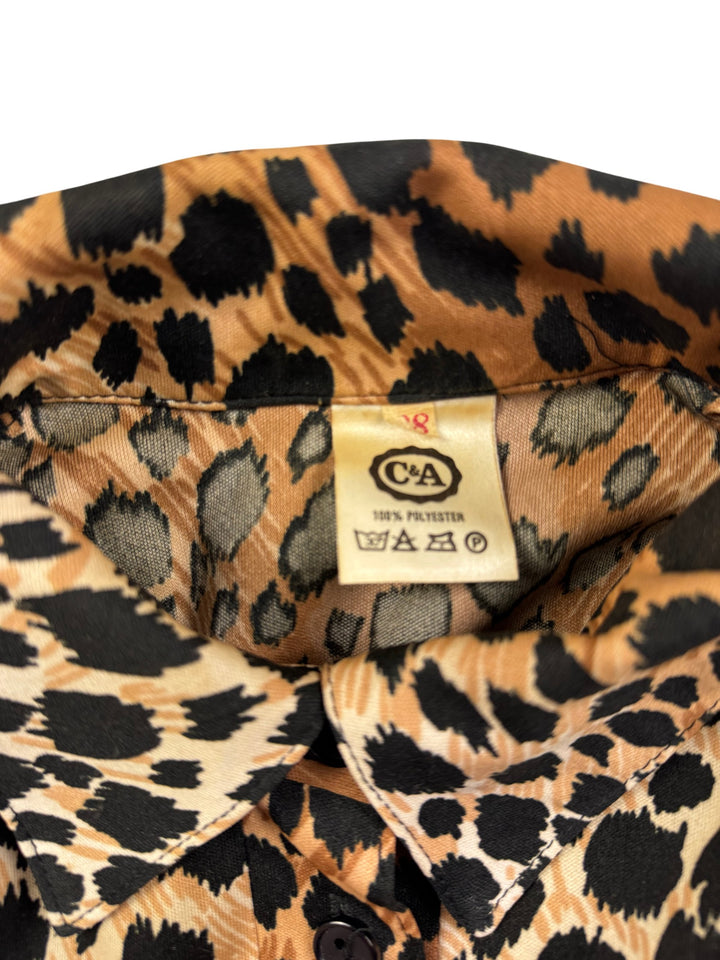 C&A Leopard Print Long Sleeved Dress - S