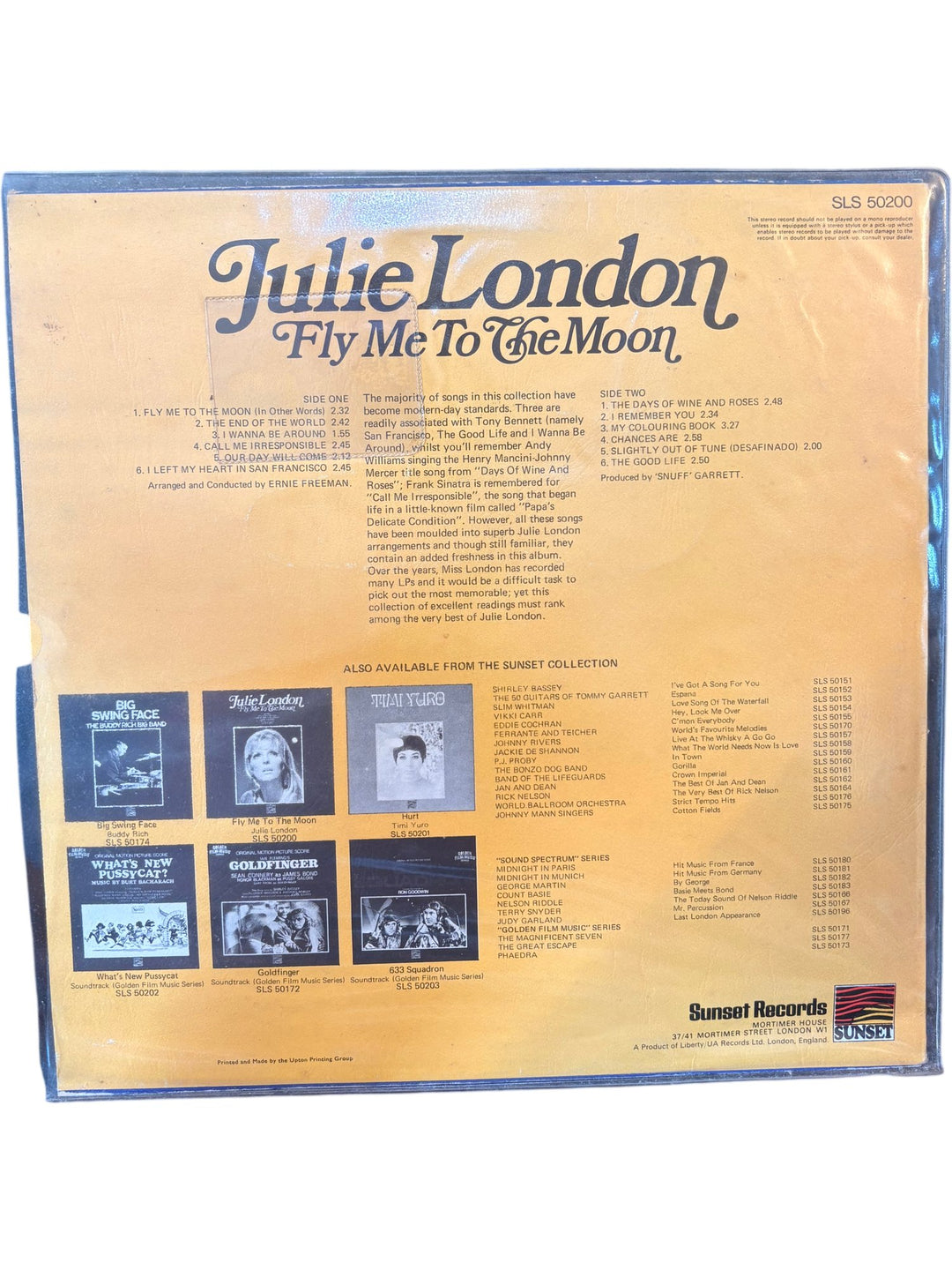 Julie London Fly Me To The Moon Vinyl - Fair