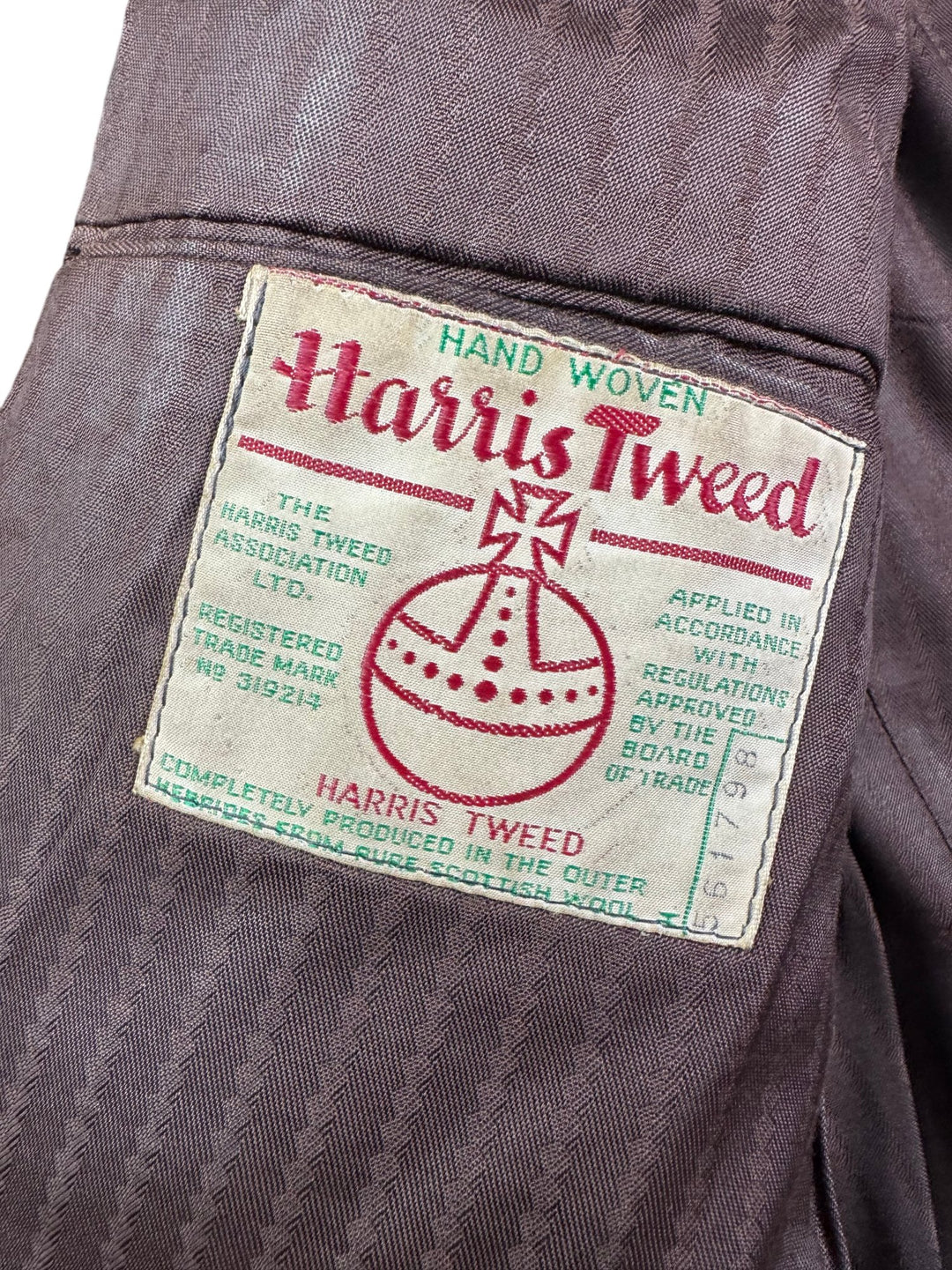 Harris Tweed Houndstooth Wool Blazer - L