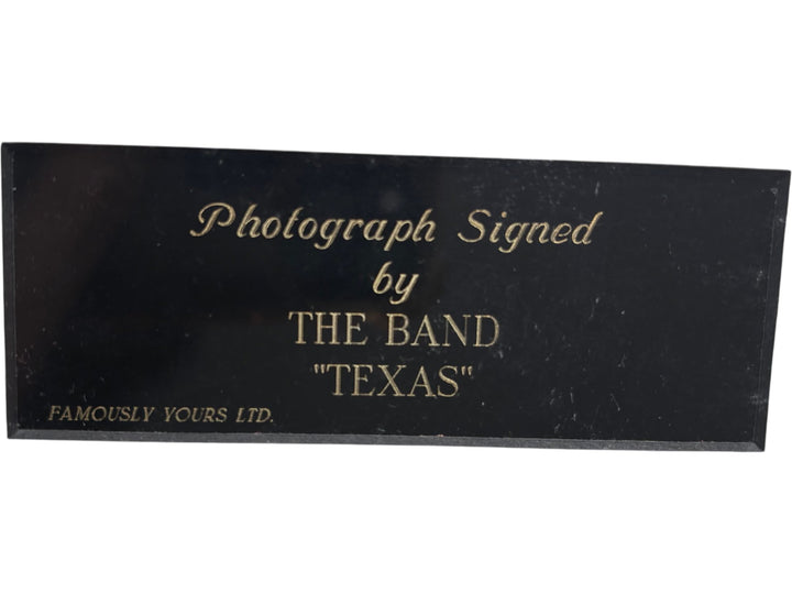 Texas Band Signed Framed Photograph Autograph February 1998 Collectable - Think Vintage
