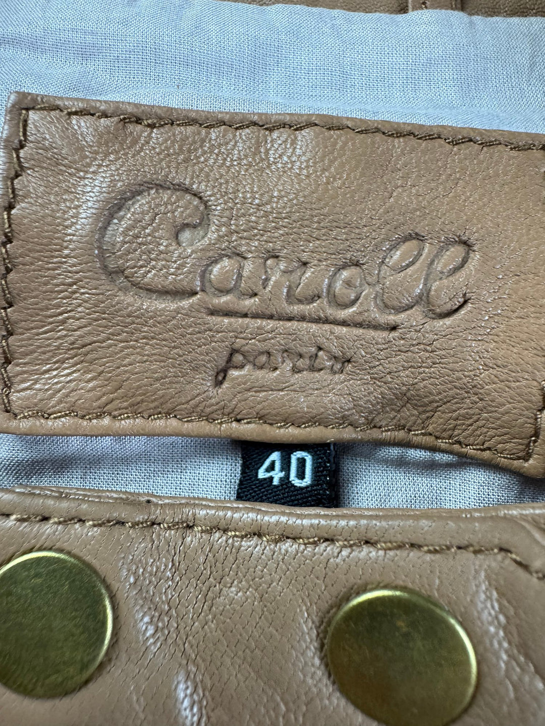 Caroll Lamb Leather Jacket - S