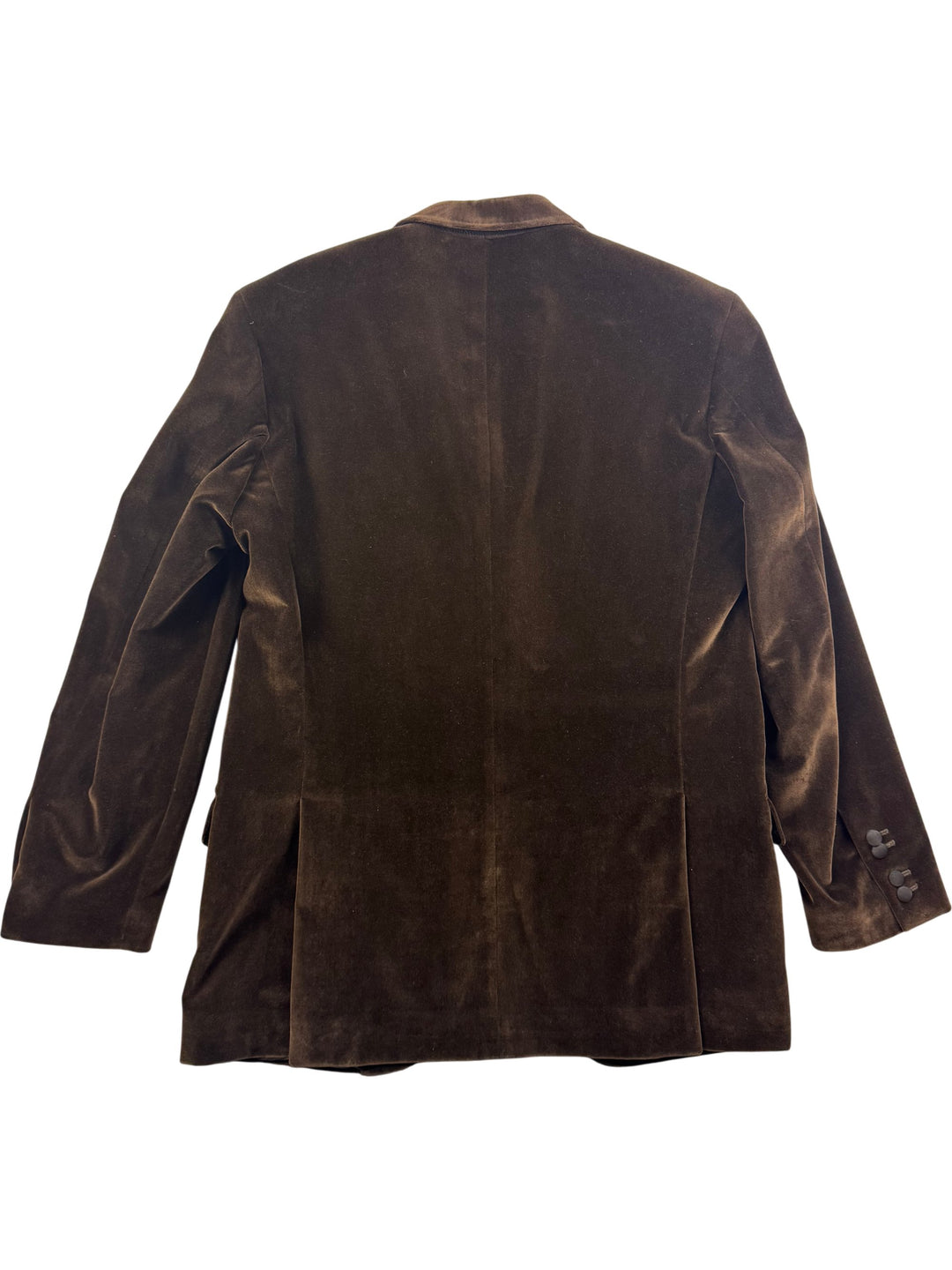 Brown Velvet Suit Jacket - 40R - Think Vintage