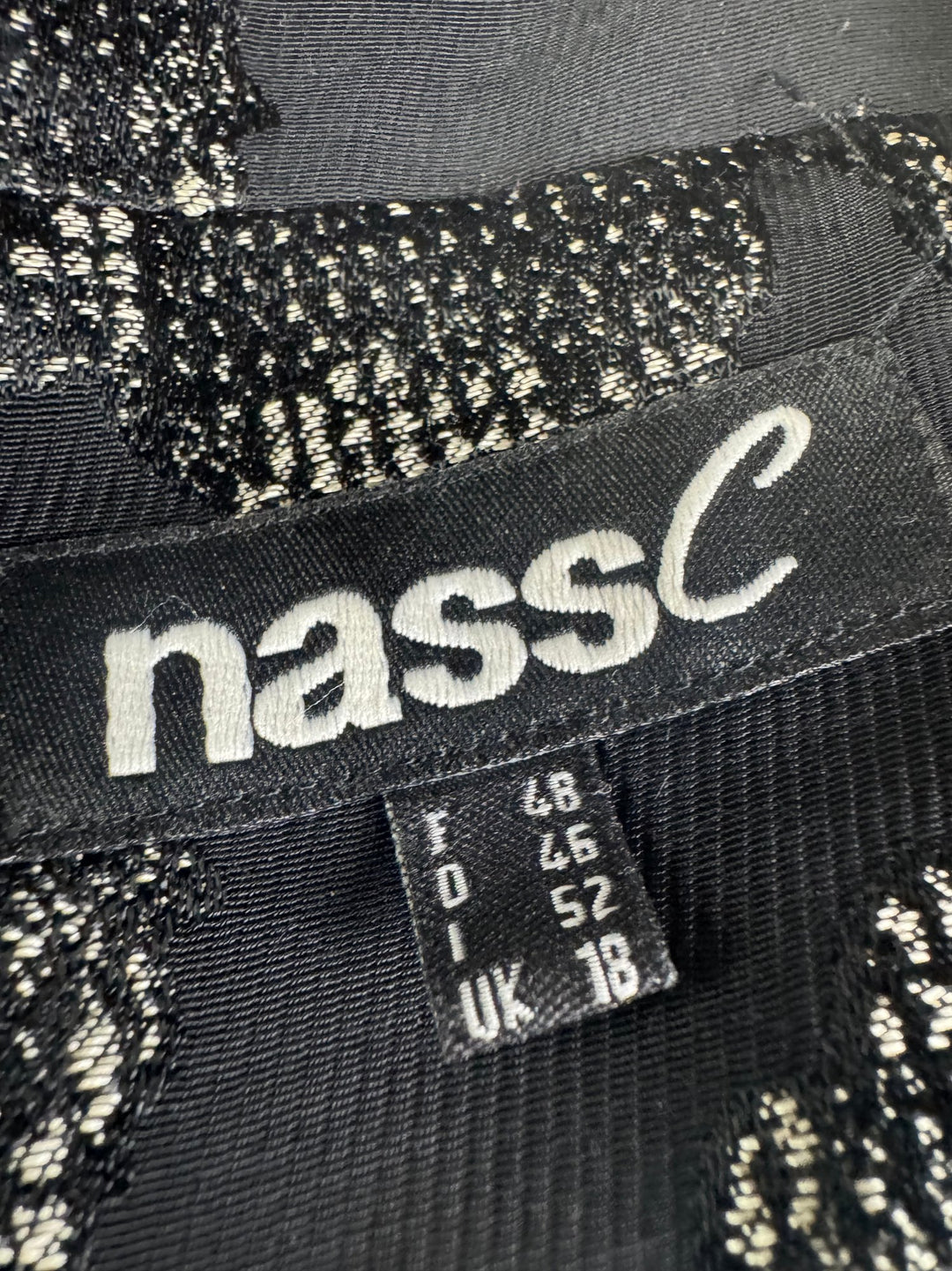 Nassc Silver Ivy Patterned Overcoat - L
