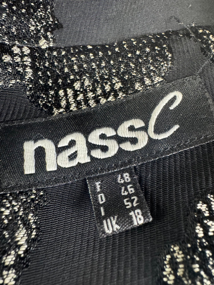 Nassc Silver Ivy Patterned Overcoat - L