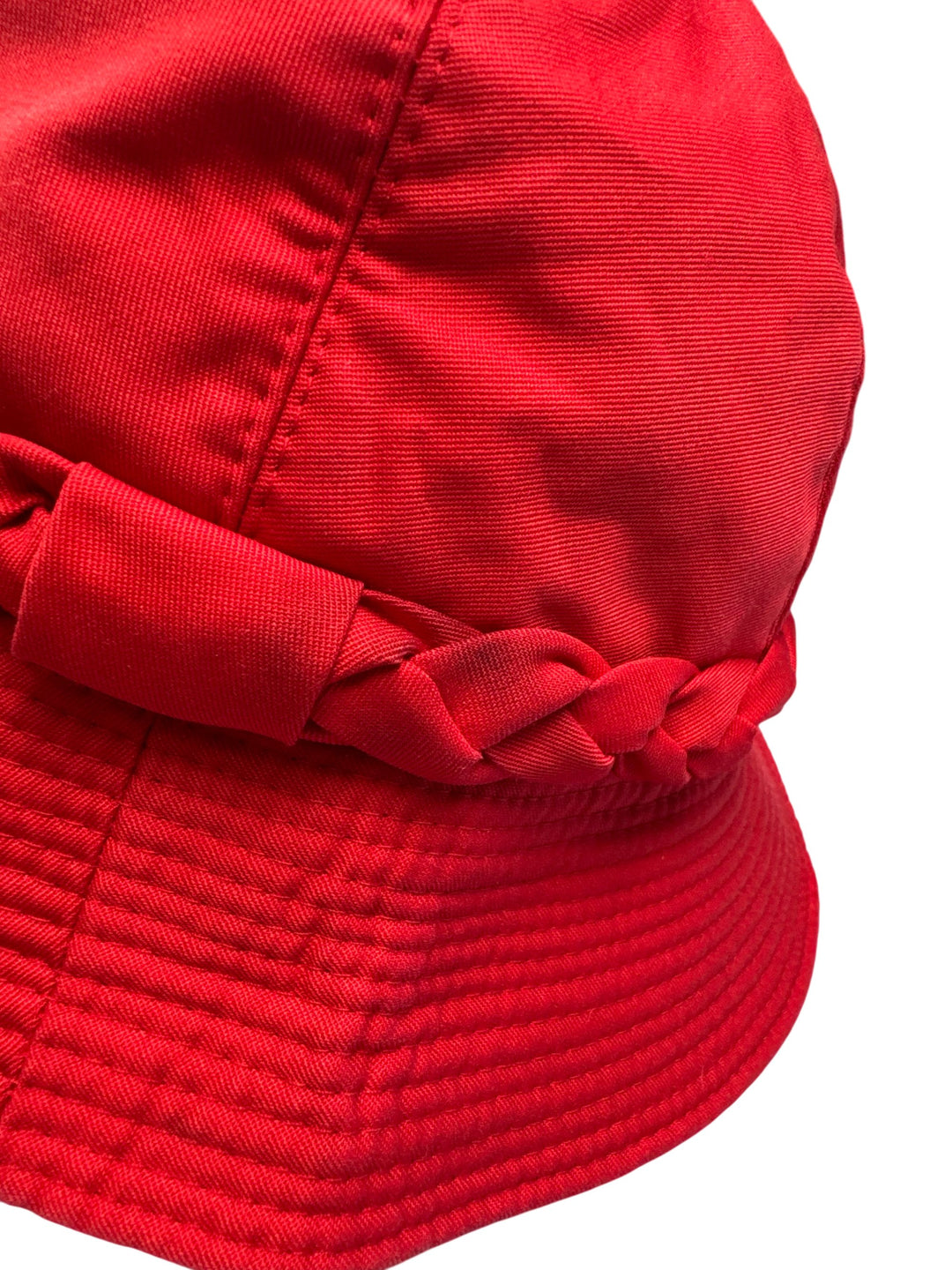 Aquascutum Red Braided Sun Hat - L - Think Vintage