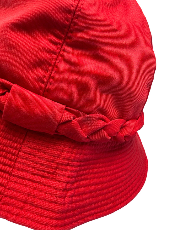 Aquascutum Red Braided Sun Hat - L - Think Vintage