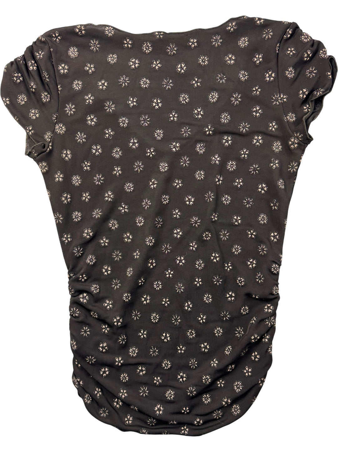 Emporio Armani Short Sleeve Black Printed Blouse - S