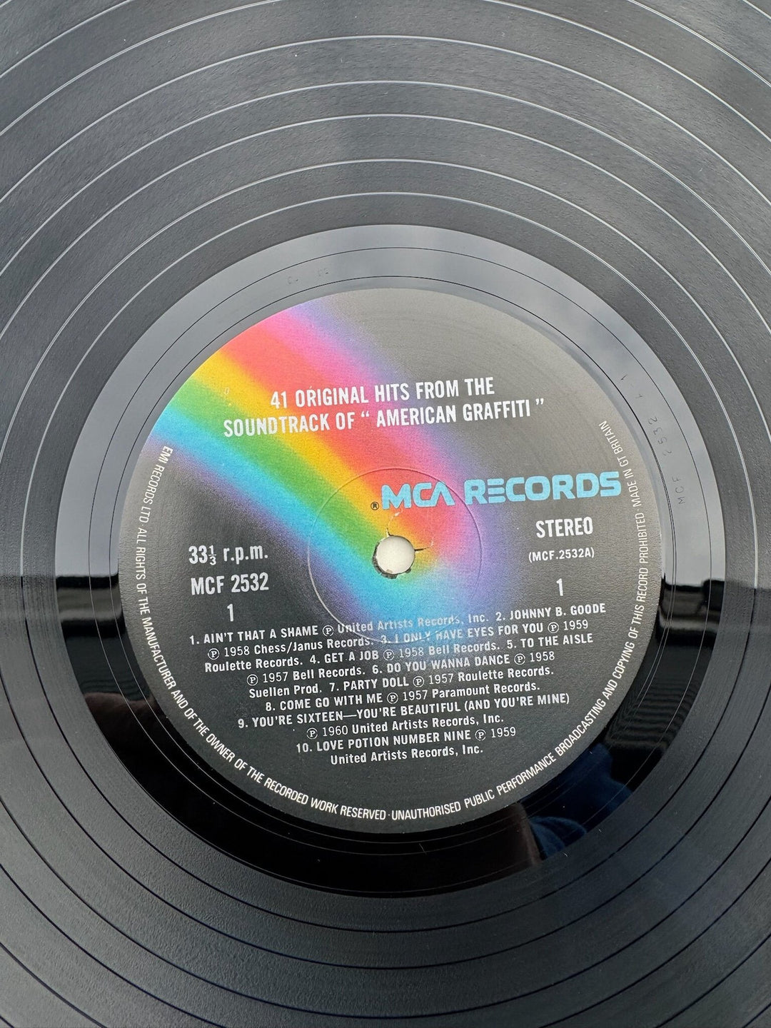 American Graffiti Soundtrack Vinyl Record- Very Good