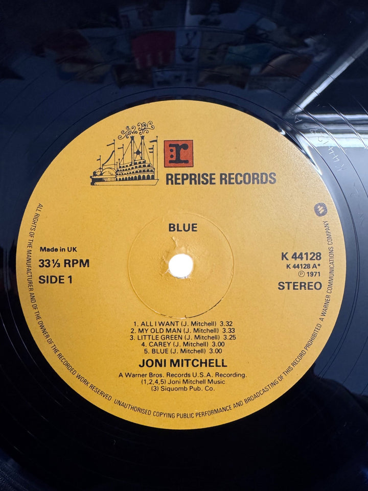 Joni Mitchell Blue Vinyl Record - Very Good