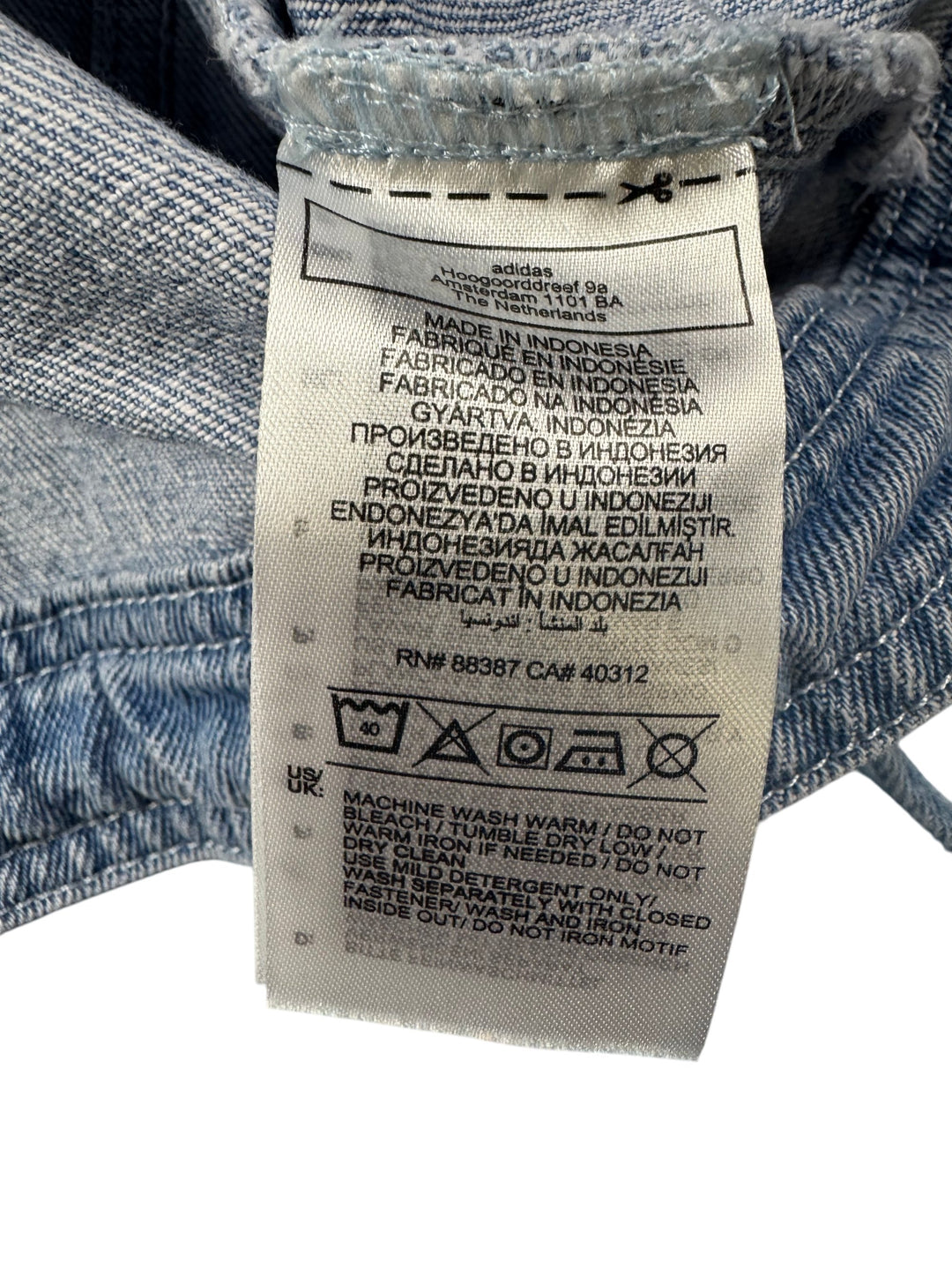 Adidas Denim Jacket with Trefoil Logo - Think Vintage