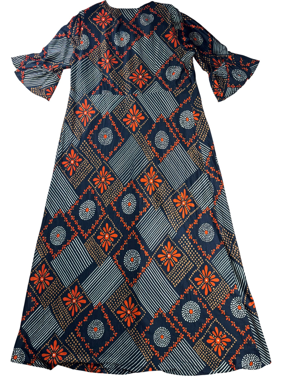 Floral Geometric Patterned Dress - M/L