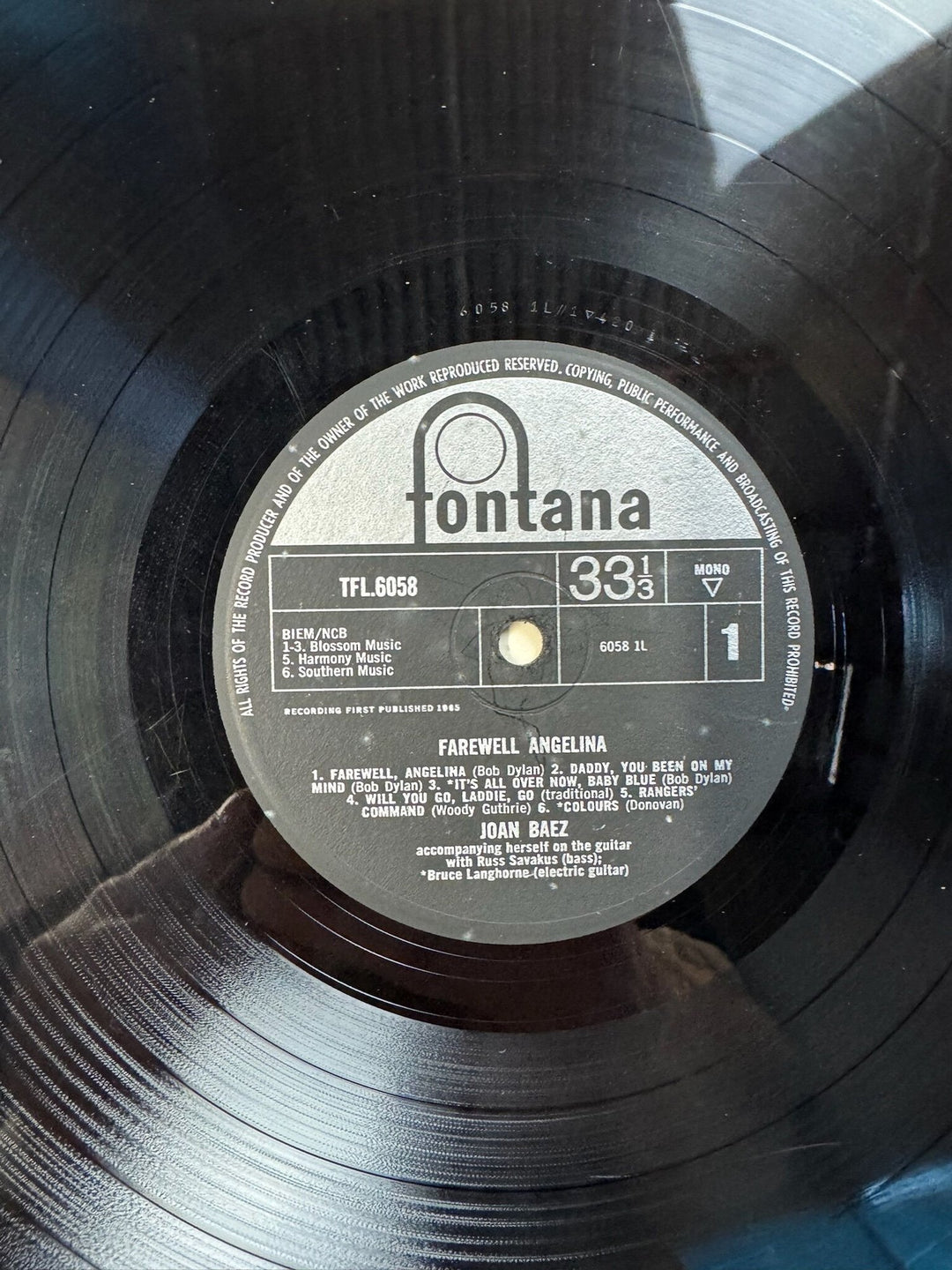 Joan Baez Farewell Angelina Vinyl Record - Fair