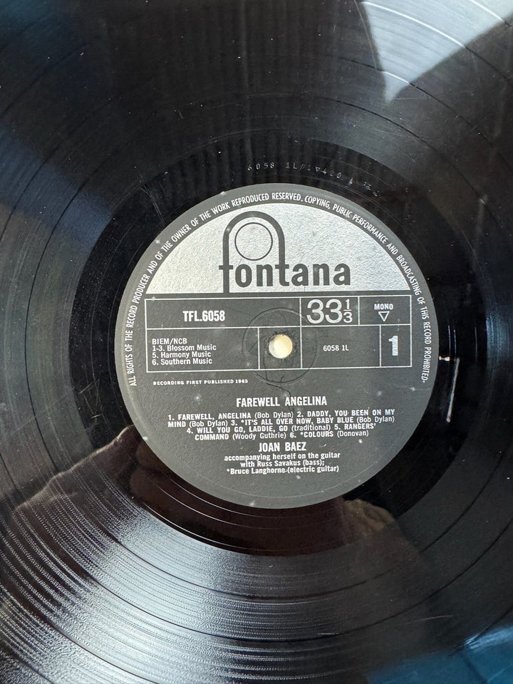 Joan Baez Farewell Angelina Vinyl Record - Fair