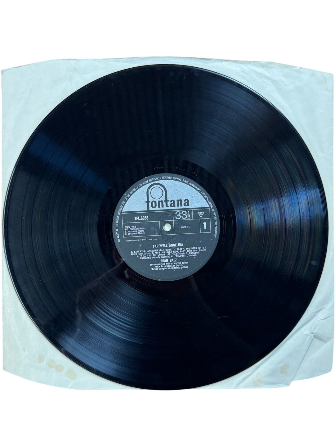 Joan Baez Farewell Angelina Vinyl Record - Fair