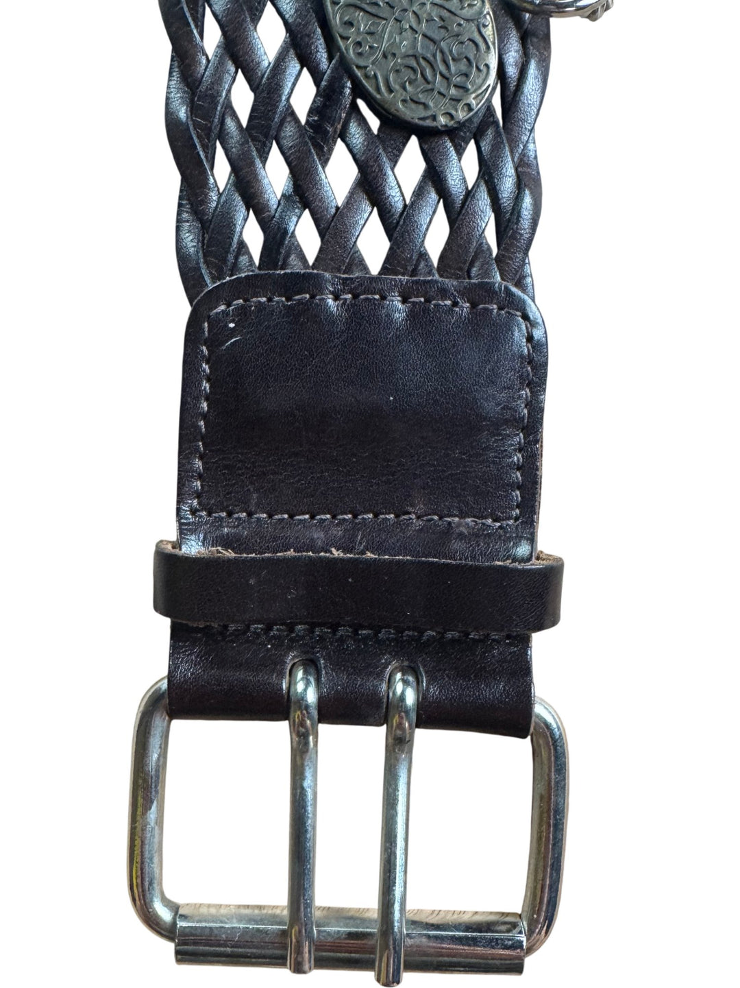 Orca Black Braided Leather Belt - W34-40