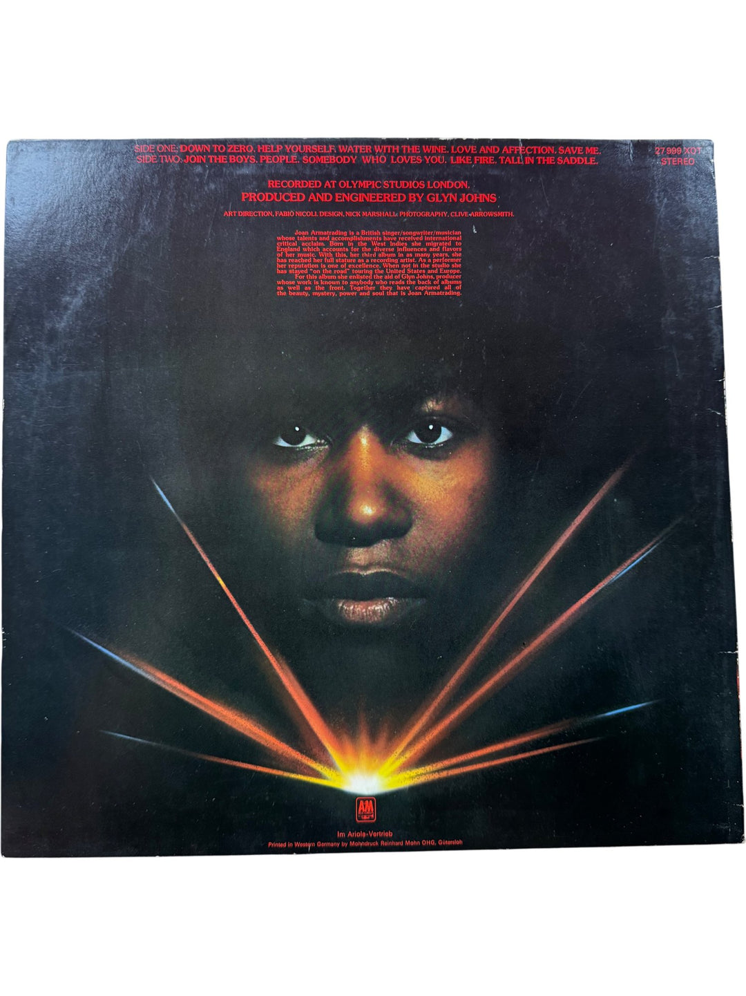 Joan Armatrading Vinyl Record - Very Good