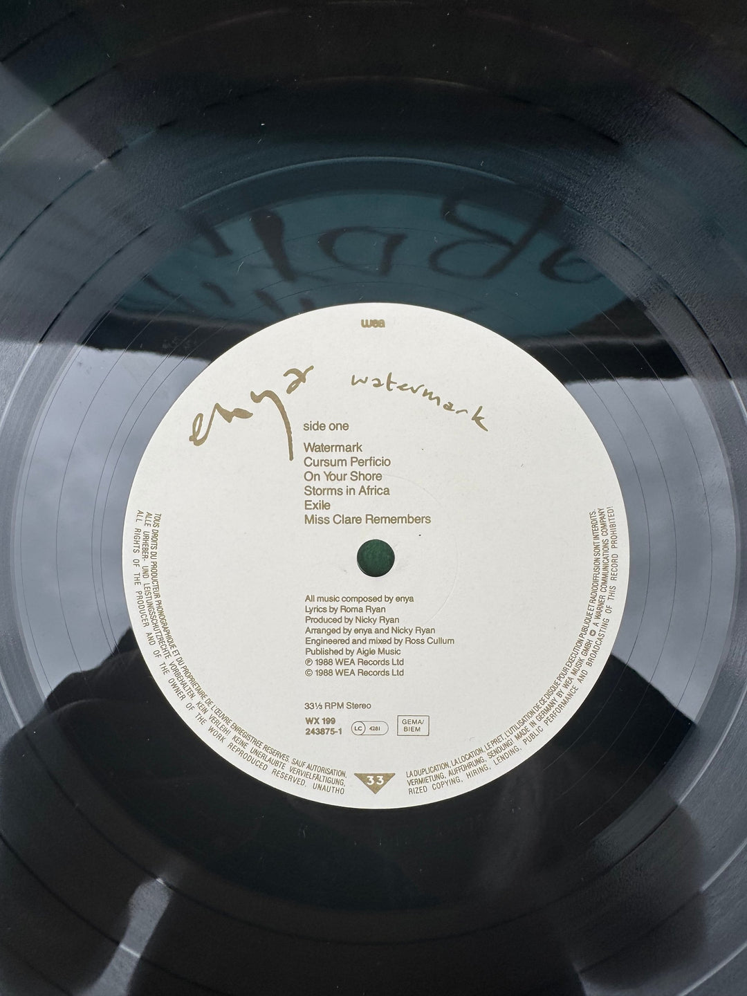 1988 Enya Watermark LP Record - Think Vintage