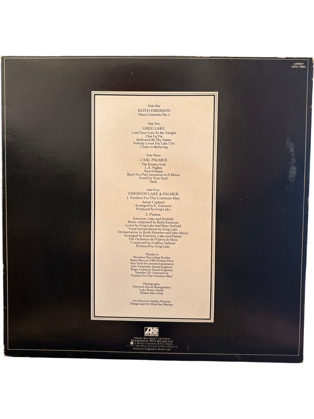 Emerson Lake & Palmer Works Vinyl Record - Fair