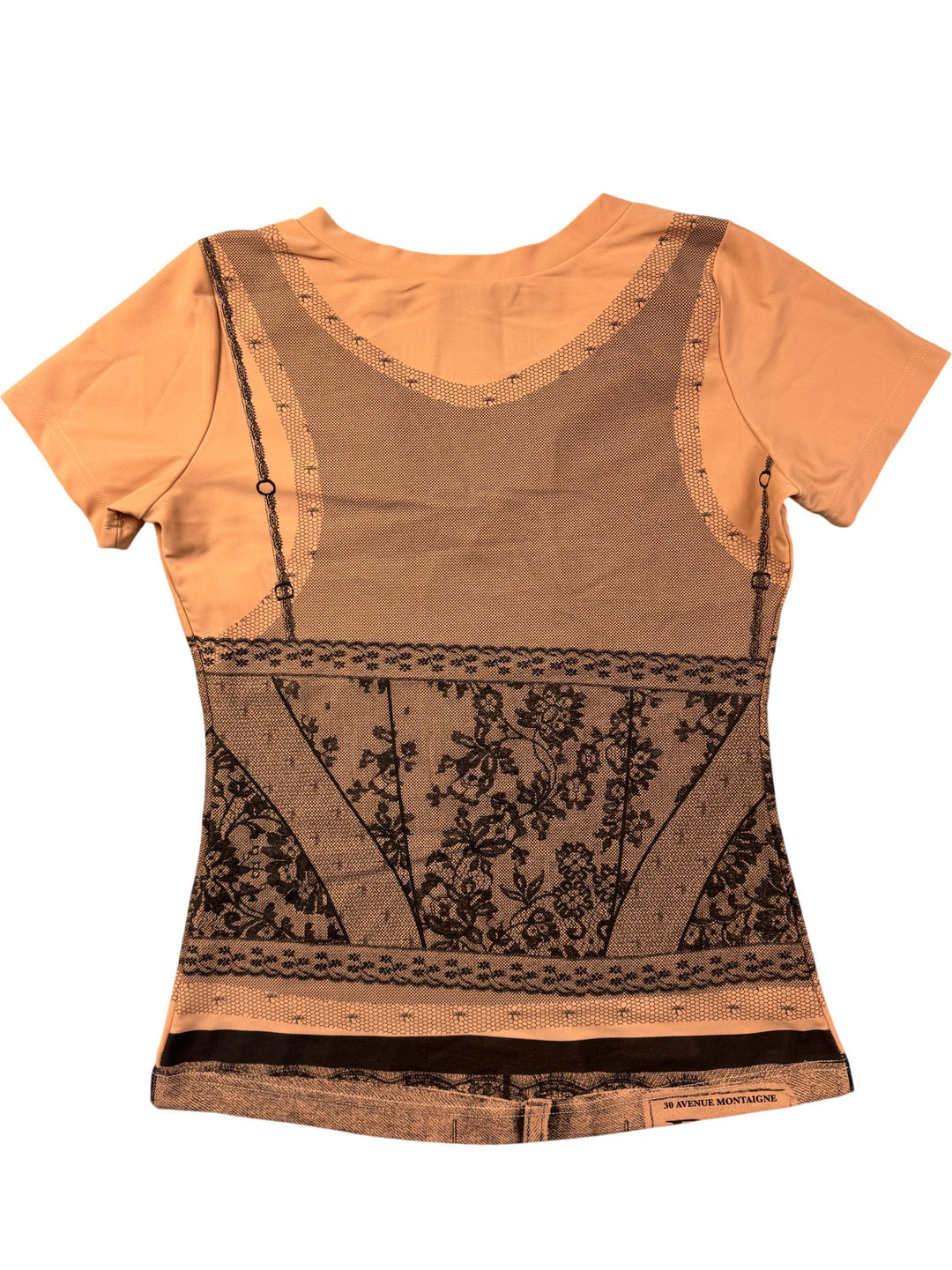 Christian Dior Beige Lace Patterned Top - XS/S