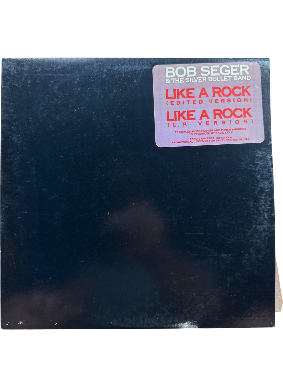 Bob Seger & The Silver Bullet Band Like A Rock Vinyl - Very Good