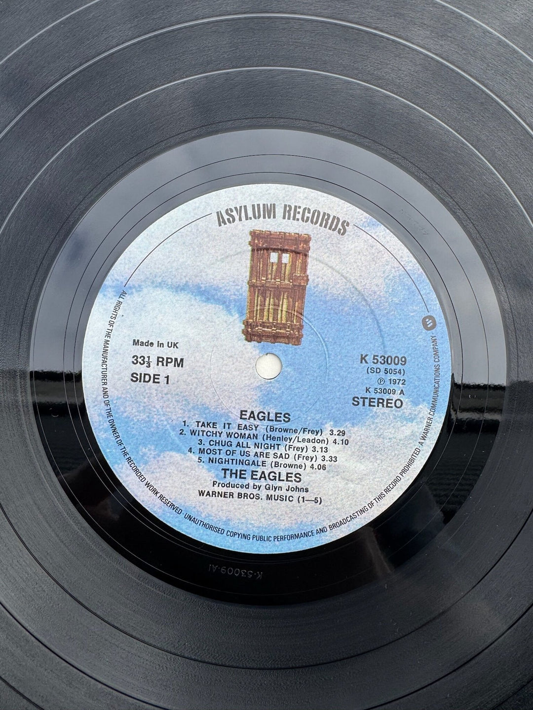 1972 Eagles Debut Album Vinyl- Very Good